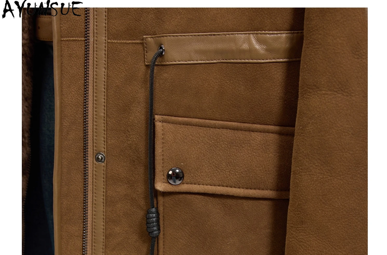 AYUNSUE veste en cuir véritable femmes manteau en peau de mouton mérinos laine d'agneau manteaux de fourrure naturelle vêtements d'hiver chauds femme 2025 Шуба Ж Jayacud