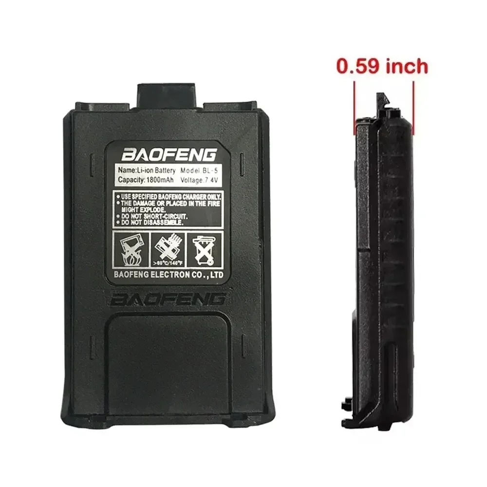 Originale 1800mAh Per Baofeng UV-5R Tipo-C Caricatore Walkie Talkie Batteria UV-5RE DM-5R Plus BF-F8 RT-5R RT5 Radio A Due Vie batteria