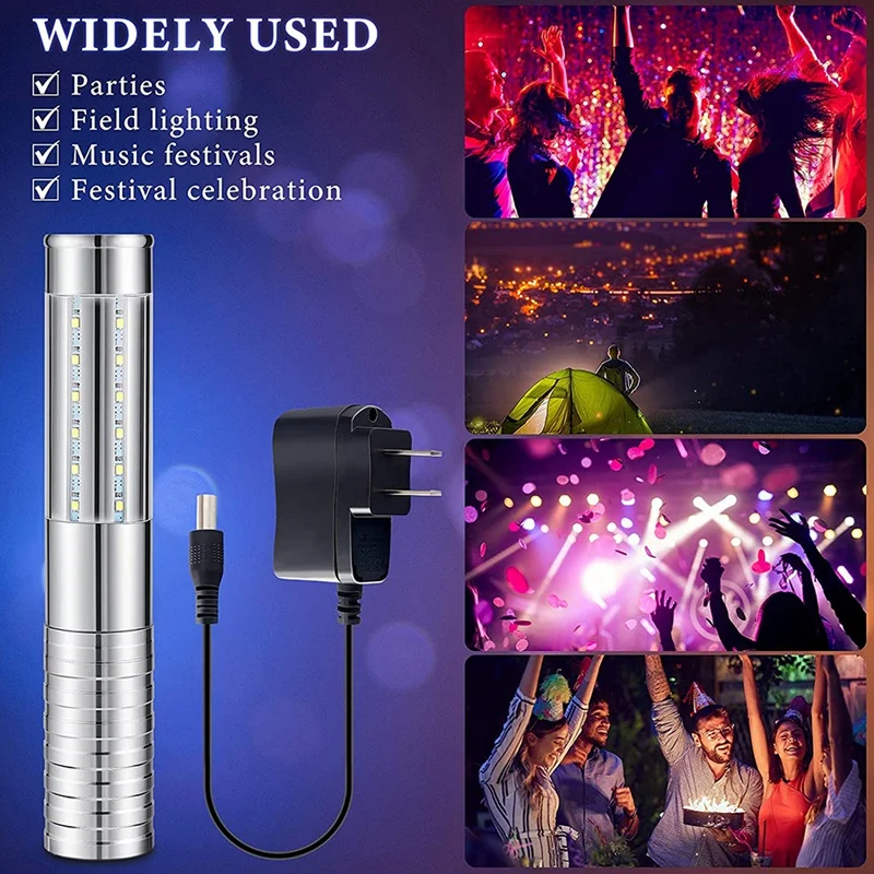 2 Pieces LED Strobe Light LED Bottle Service Light Reusable Champagne Bottle Handheld Light For Party Concert,US Plug