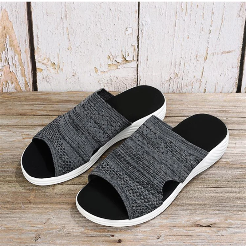 Fashion Shoes New Women Plus Size 42 Classics Slip on Slippers Zapatos De Mujer Footwear Fly Woven Comfortable Sandals Woman