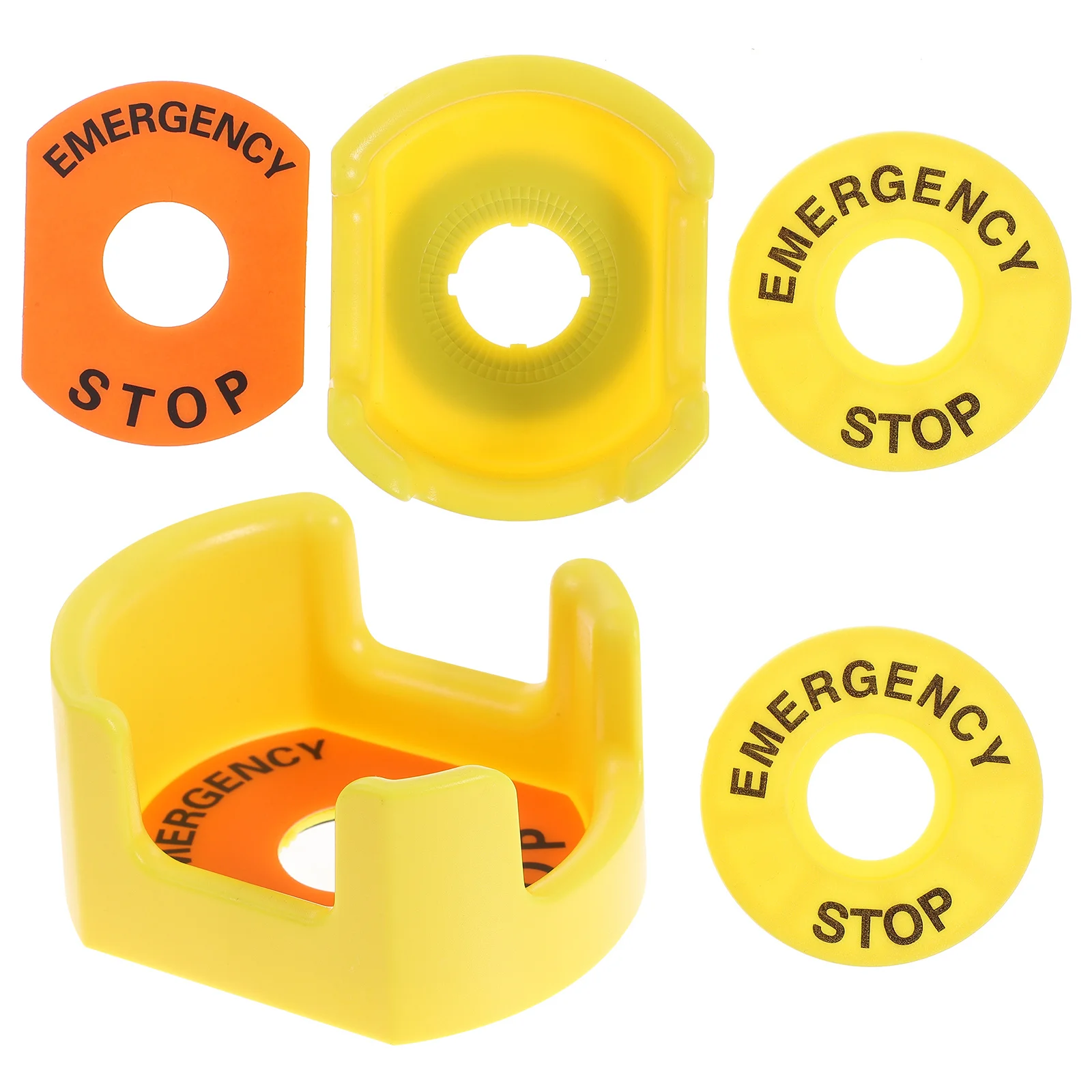 

2 Pcs Control Button Cover Emergency Stop Lockout Protection Protector Protective
