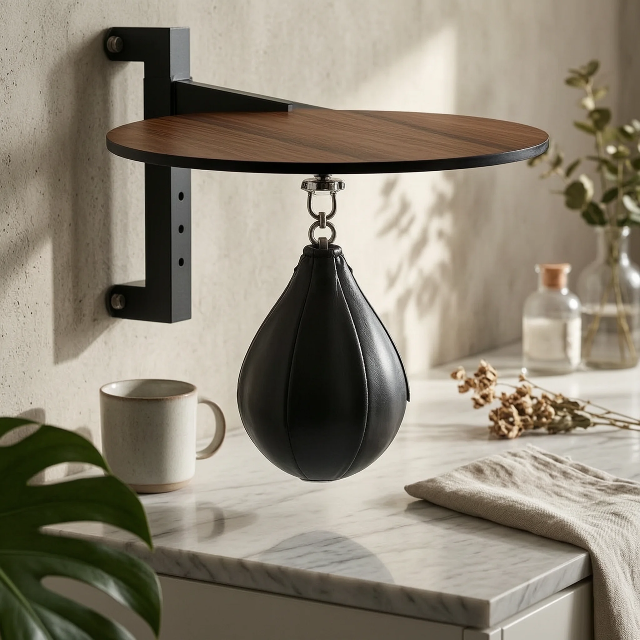 boxing-punching-ball-instructor-wall-mounted-speed-bag-with-platform-360°-thick-for-boxers-home-gym