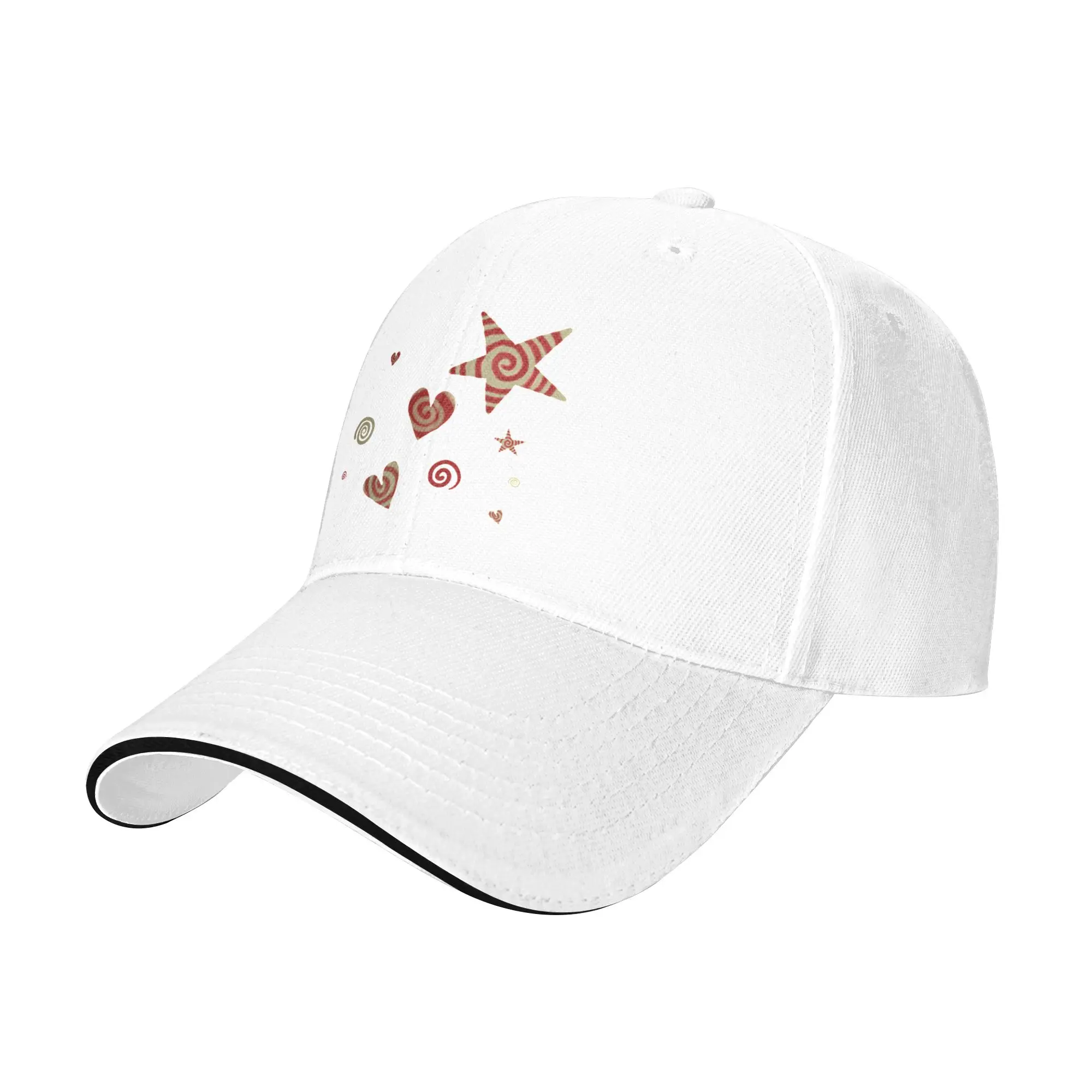 Egirl Red Swirl Heart Star Sticker Pack Gift For Children Men Women A Baseball Cap Hat
