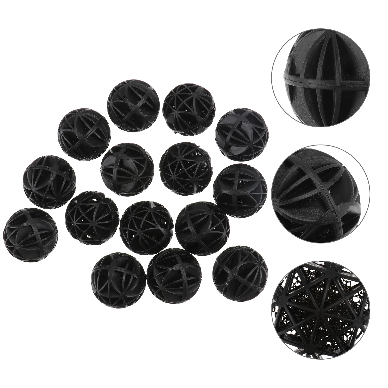 

50pcs Aquarium Fish Tank Filter Bio Balls Bio-Balls for Filtration Cleaning (Black) Bio balls aquarium