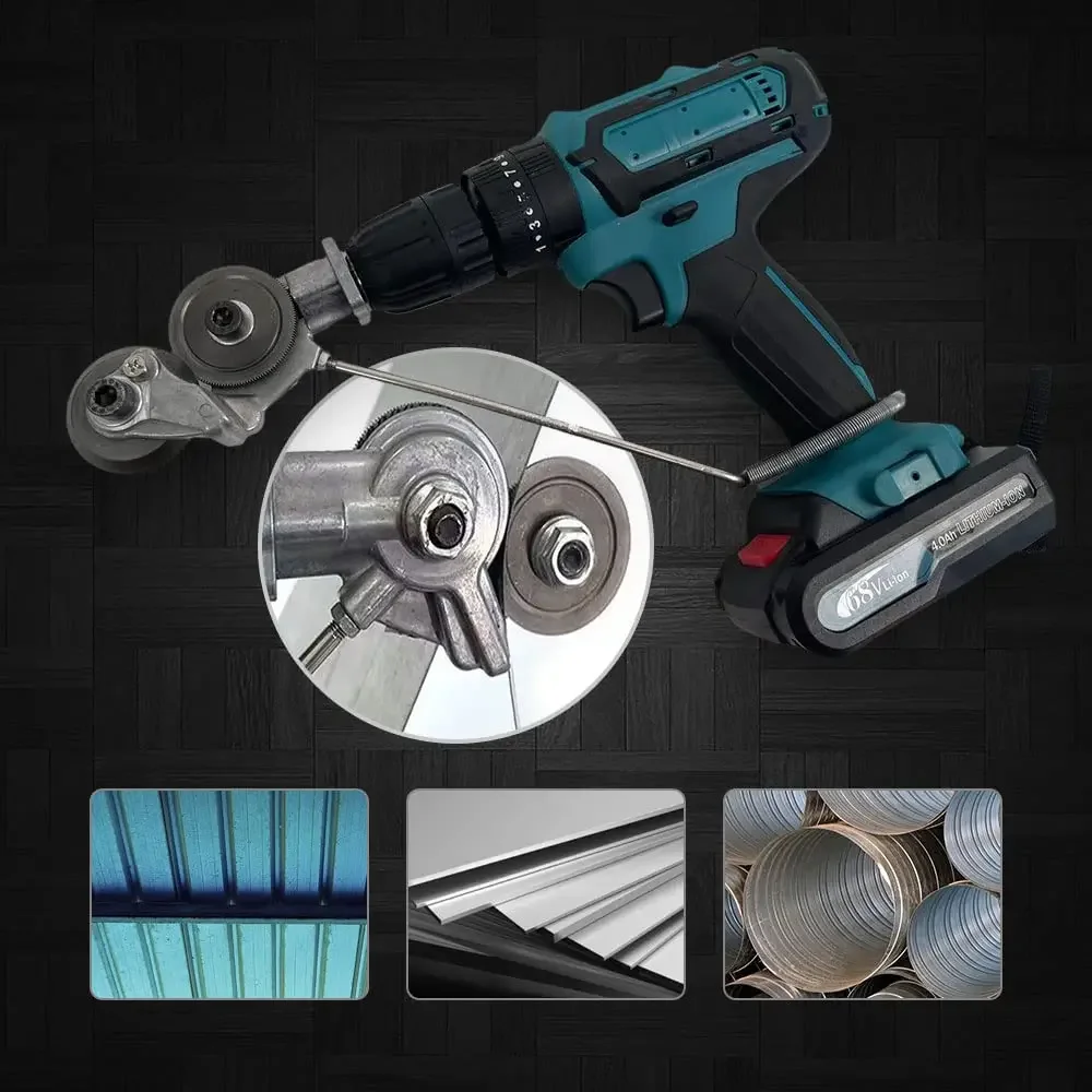 JUSTINLAU Electric Drill Plate Cutter Attachment Metal Sheet Cutter Nibbler Saw Cutter Free Cutting Tool Nibbler Sheet Metal Cut