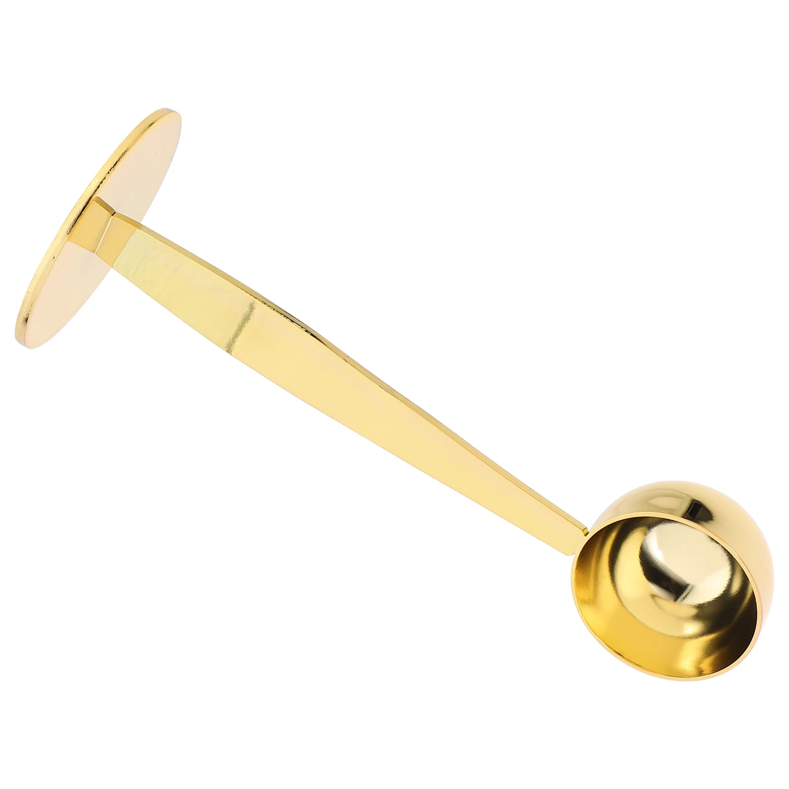 

2in1 Stainless Golden Measuring Scoop for Coffee Beans Loose Tea Easy Clean Reusable Pressed