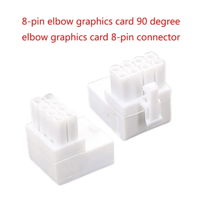 8Pin Female to Male 90 Degree Angled Turning Connectors Power Adapters Elbow Head for Graphics Card GPU Easy to Use Dropshipping