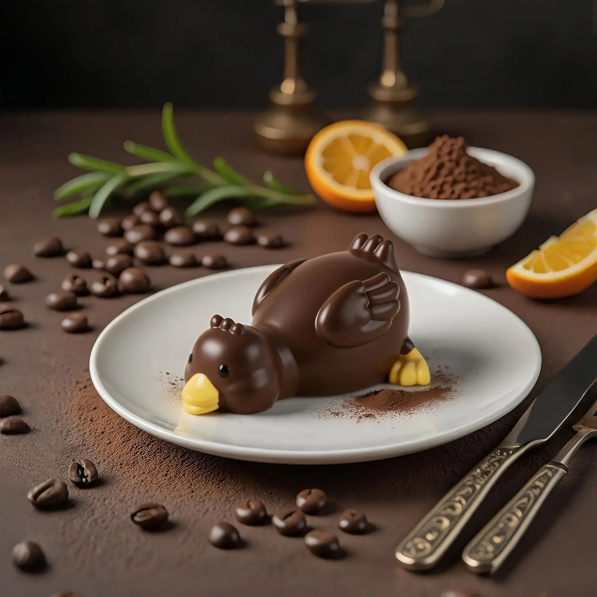 VERIDIAN 3d Duck Pudding Mousse Cake Silicone Mold DIY Oven-free Chocolate Panna Cotta Ice Cube Fondant Molds Baking Accessories