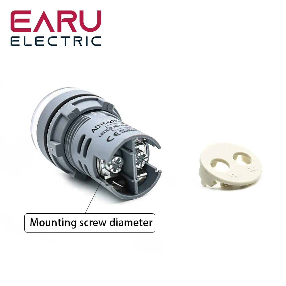 DIY Mini Digital Voltmeter 22มม.AC 12-500V โวลต์แรงดันไฟฟ้า Monitor LED ตัวบ่งชี้หลอดไฟ Light