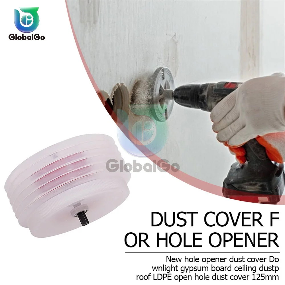 Apri foro Copertura antipolvere 125mm/160mm Ciotola Legno Elettricista Protezione Downlight Soffitto in gesso Suono Alesatura Polvere Punta da trapano