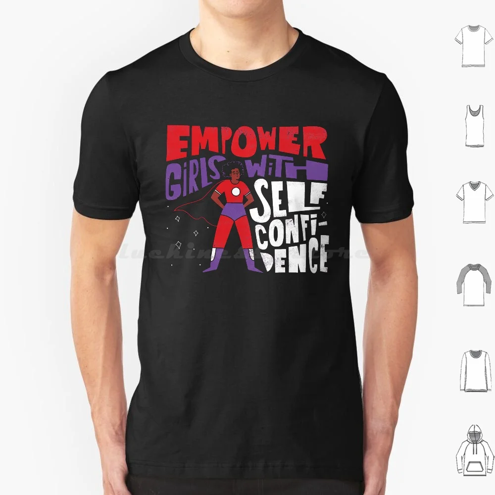 Empower Girls camiseta hombres mujeres niños 6xl Empowercreatividad feminismo niñas superhéroe tipografía tipo letras negrita valiente fuerte