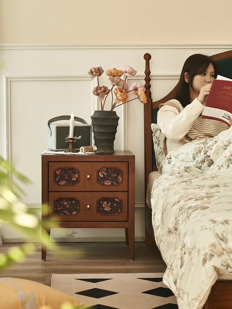 Home Creative Locker moderner einfacher Retro-Nachttisch mit integriertem Nachttisch