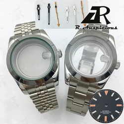 36mm/39mm MILGAUSS Polished Case Sapphire Glass Black Dial Lightning Fit NH34/35/36/70/72 ETA2824/36 PT5000 Movement Watch Parts