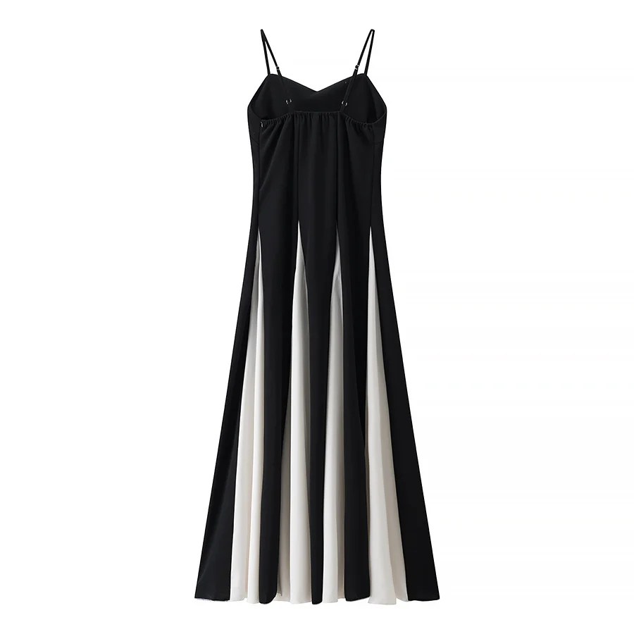 JNLEAOG Sexy Slim Fit Color Blo Strap Dr Ele Design Summer Casual High Waist Polyester Fiber No Sve Zipper