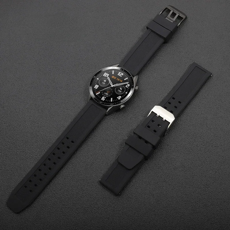 男性と女性のためのシリコン時計ストラップ,Huawei gt2ラバーストラップ46,glory magic2ブレスレット,ecgポルシェ,42ベルト,手首アクセサリー