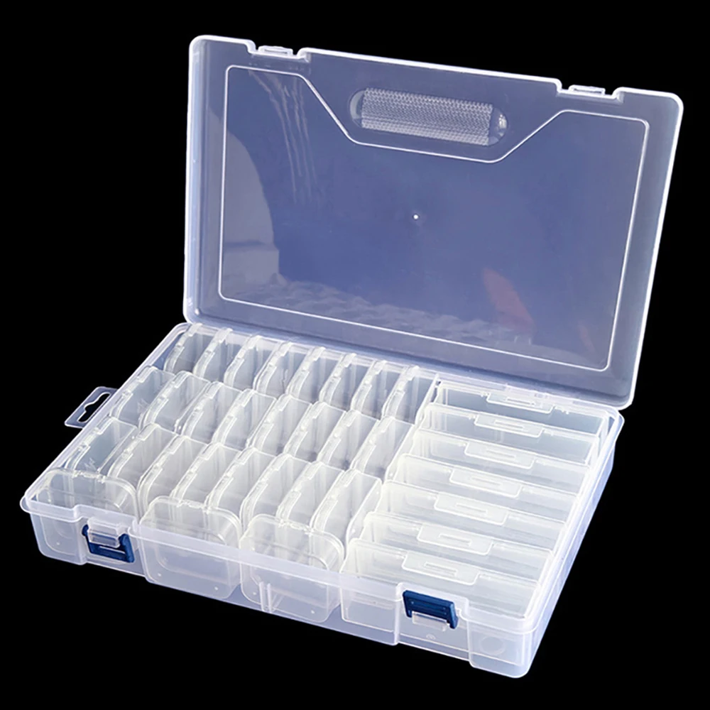 

DIY Diamond Painting Embroidery Storage Box, Nail Art Jewelry Rhinestone Mosaic Storage Container, Multifunctional Storage Box