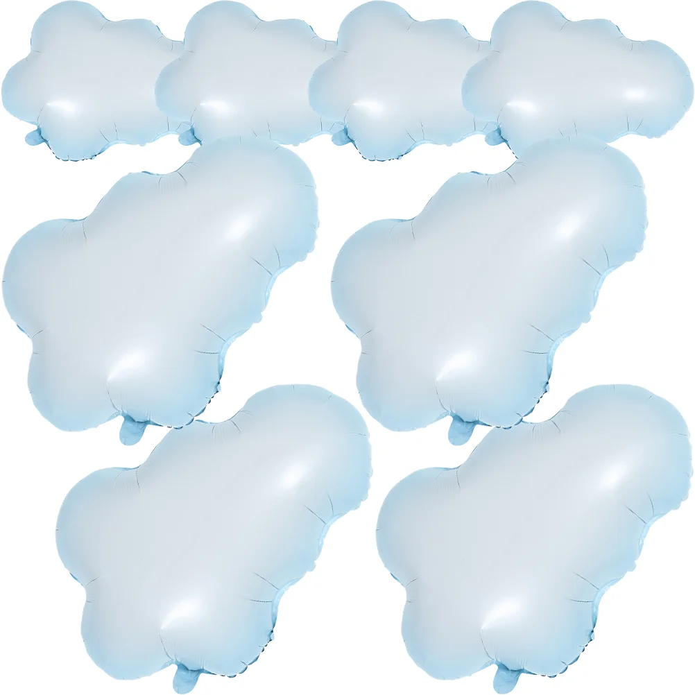 8Pcs Aluminum Film Balloon Airplane Birthday Decorations Cloud Foil Balloons Cloud Shape Balloons Wedding Birthday Party