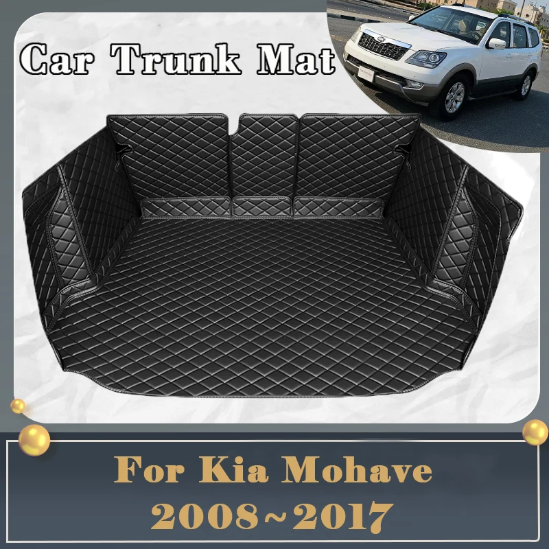 

Car Trunk Mats For Kia Mohave Borrego HM 2008~2017 7seat Dirt-resistant Fully Trunk Mats Luxury Rear Cargo Tray Auto Accessories