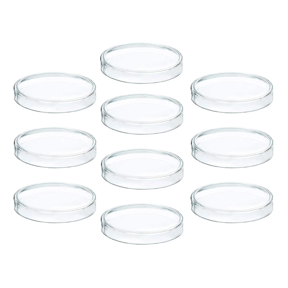 10 قطعة أطباق بتري أطباق ثقافة بلاستيكية مع أغطية أطباق أجار مختبرية لأطباق أجار فطر العلوم المدرسية #5