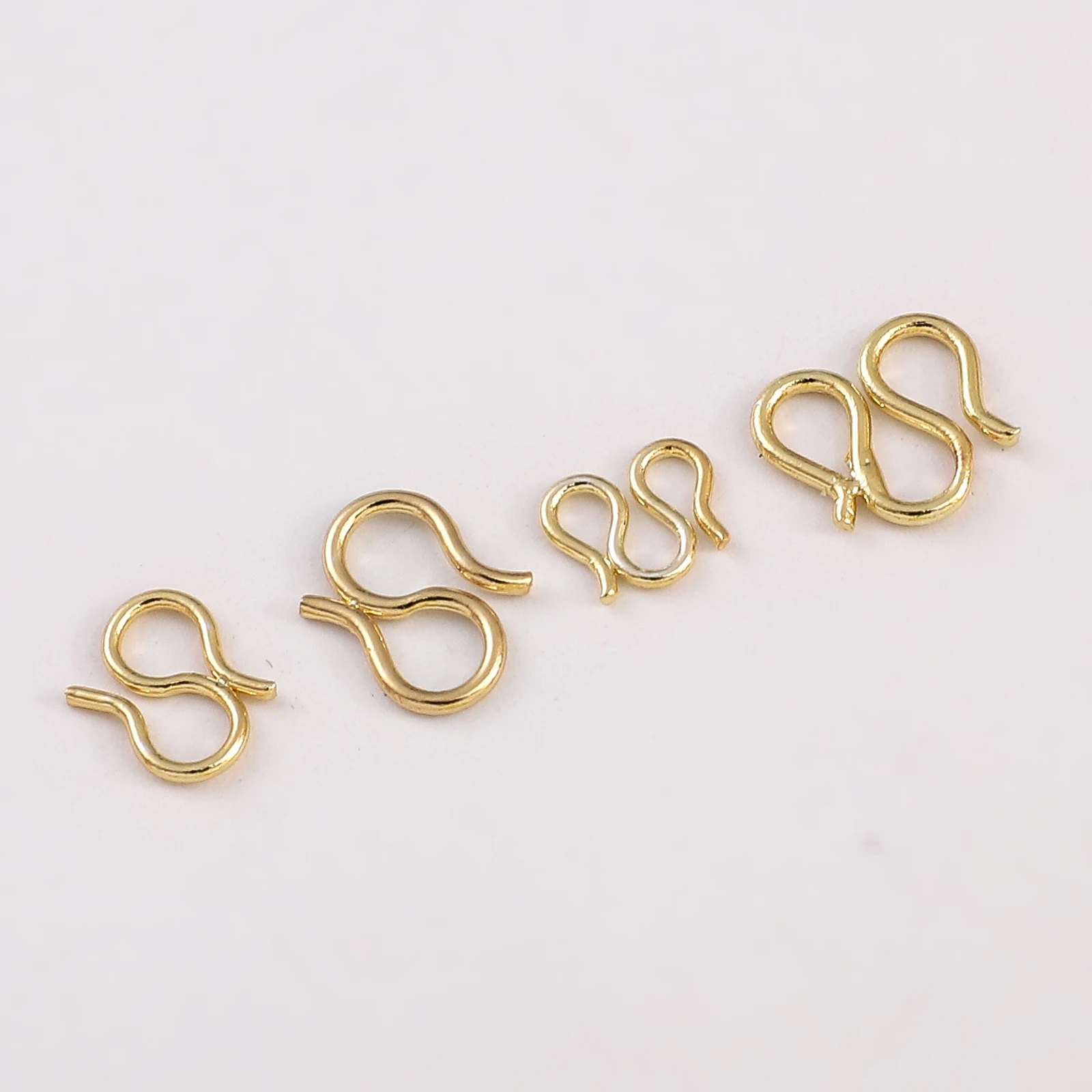 

1/10Pcs 14K Gold Plated Color Copper M&S Shape Clasps For Jewelry DIY Handmade Making Bracelet Necklace Connector Findings