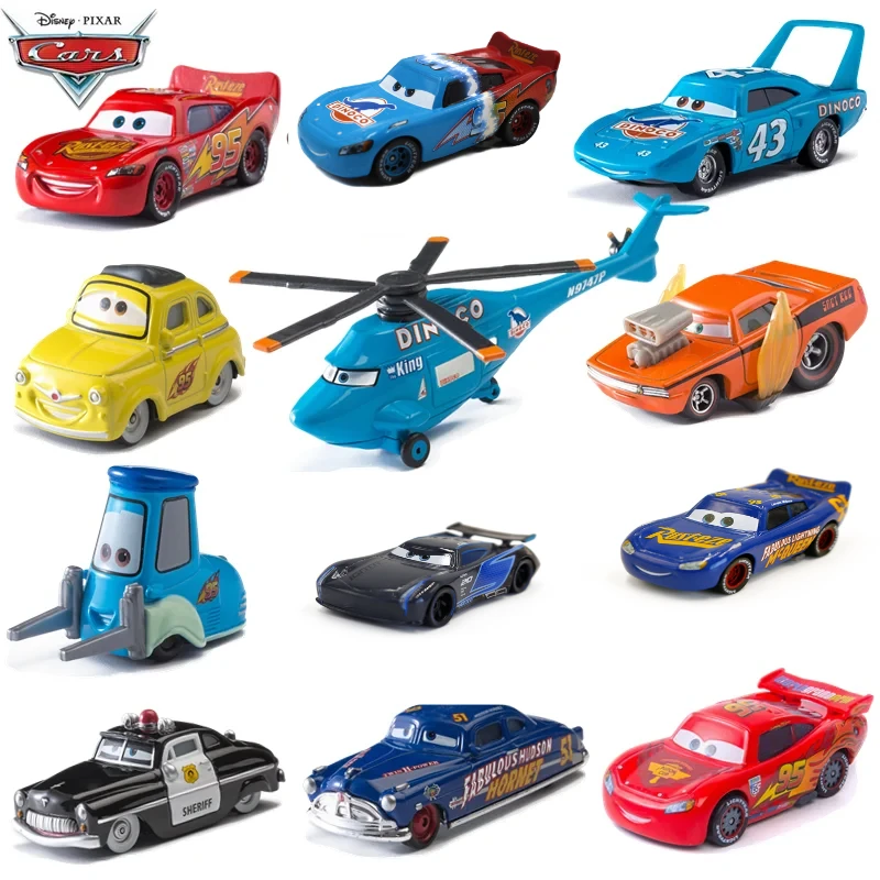 HOT Disney Pixar Cars Saetta McQueen Metallo Mater Modello di Auto 1:55 Diecast Veicolo CollecttionT oy Auto Per Bambini Regalo Di Compleanno