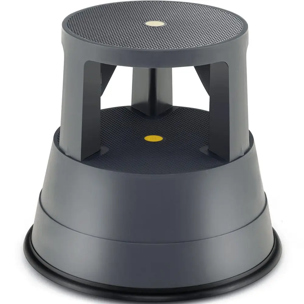 

Табурет-ступенька на колесиках, библиотечный табурет с нескользящей платформой, толстым резиновым кольцом, портативный круглый табурет для улицы и дома с колесами