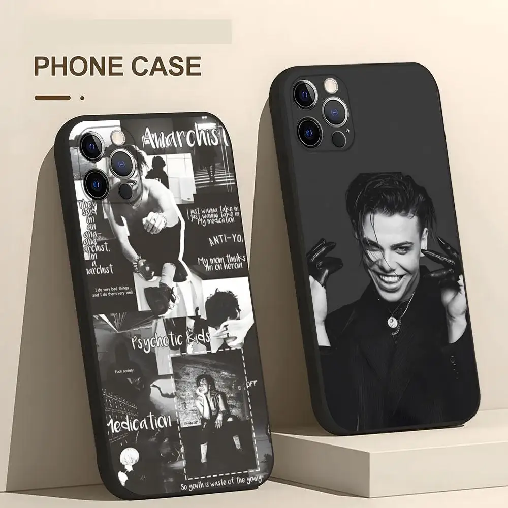 Yungblud-Capa de Telefone Labial Morango para iPhone, Capa Funda Shell para Homem, Pro Max, 11, 13, Xr, X, XS, Mini, Plus, Quente, 15, 12, 14, SE, 2021, 2022