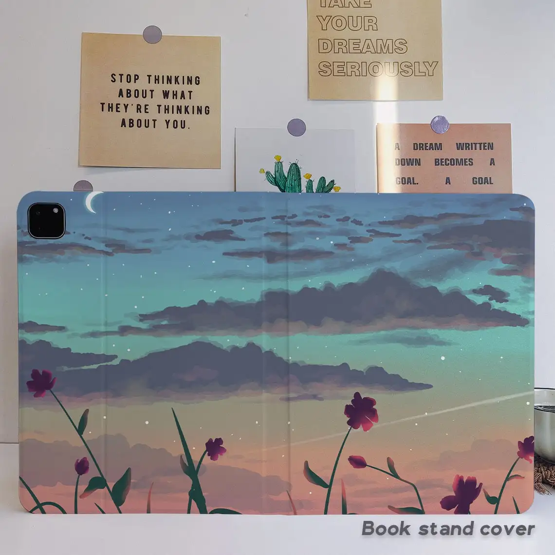 Wildflower Moon Dusk Cover Case for iPad Air 5 4th 10.9 iPad Pro 11 10.2 8 9th Air3 pro10.5 10th 2022 Case With Pencil Holder