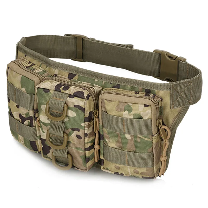 Waterproof Oxford Men Fanny Pack Tactical Military Army Waist Bag Hiking Outdoor Camping Shoulder Bum Belt Bum Sport Chest Bags