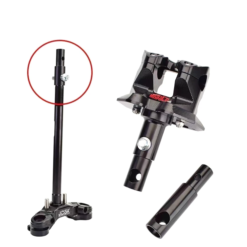 CNC Motorcycle Scooter Faucet Base Riser Extension Rod Steering Column Height Heighten Rod Universal For RSZ Niu Modify Parts