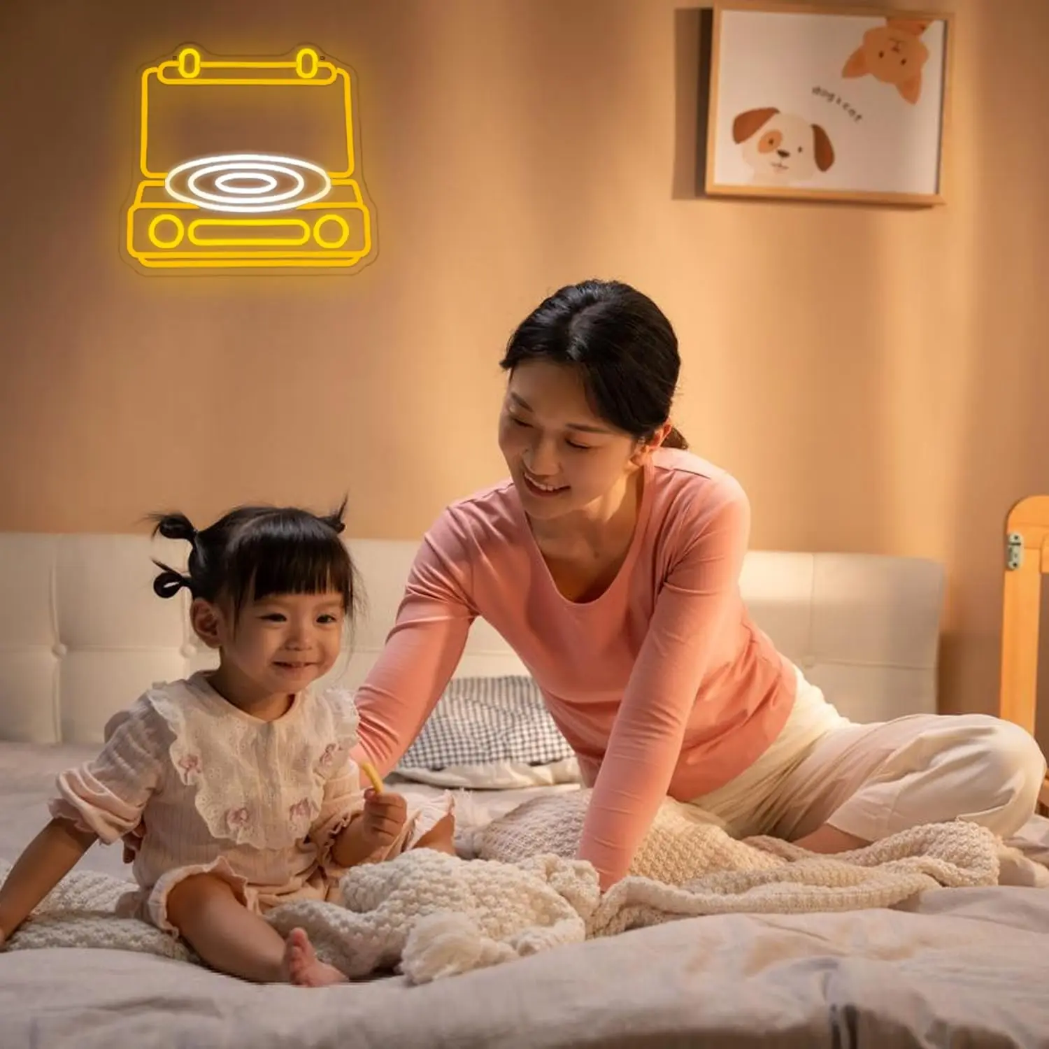 مشغل تسجيلات عتيق علامة النيون للجدار حفلة بار ديكور الاستوديو USB عكس الضوء LED ضوء النيون لقاعة الفن مول ديكور حديقة الزفاف #5