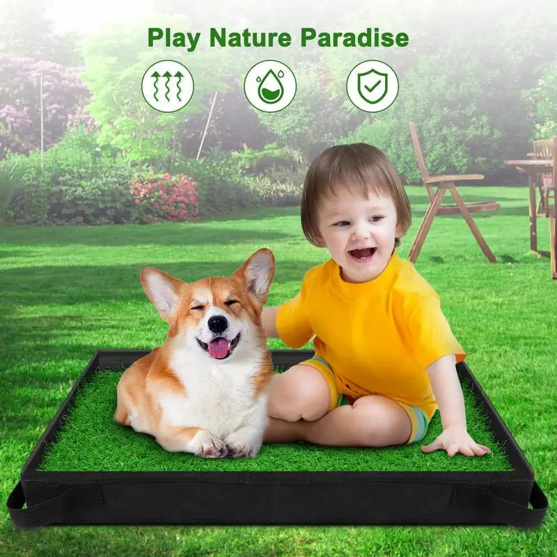 

Pet Potty Grass Mat Puppy Flooring Training Pad 3-warstwowa antypoślizgowa szybko wchłaniająca się zmywalna z otworem drenażowym profesjonalny pies