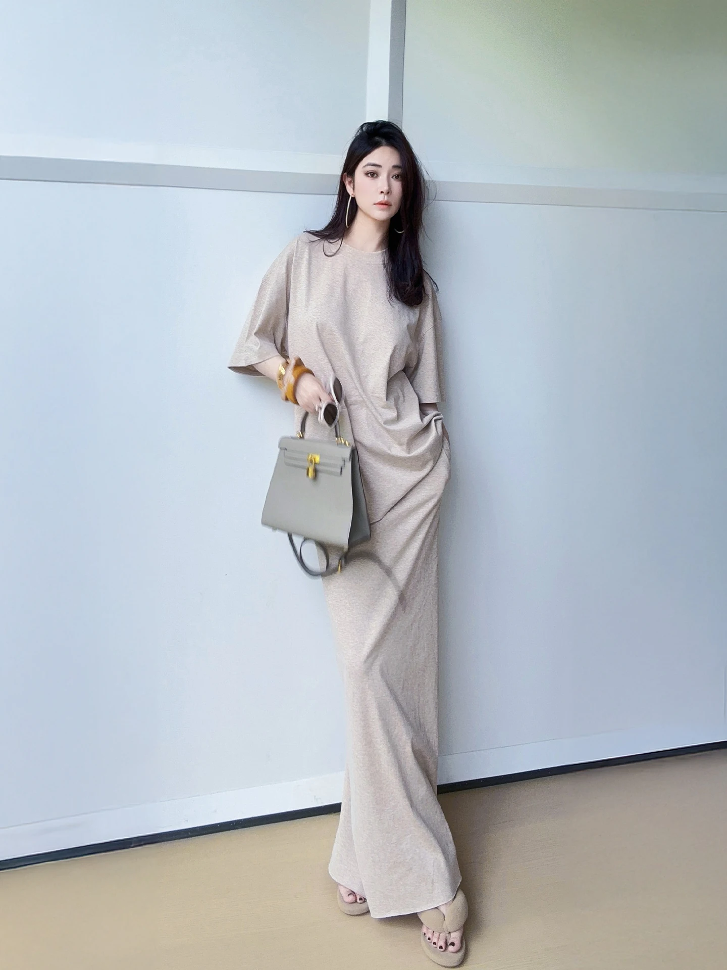 

Ele Midi Skirt by Disimman Ling 2025 New Arrival High-end f-length Skirt Sophistied Lightweight Luxury Polyester Co...