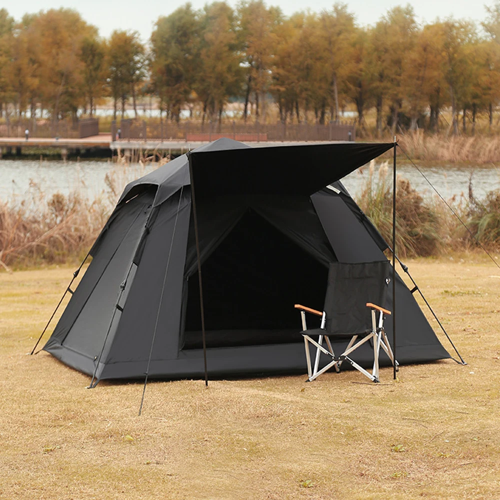 L03 Foldable Disaster Relief Ventilation Automatic Four-Sided Tent, Thickened Sunscreen, Rain-Proof And, Camping Disaster