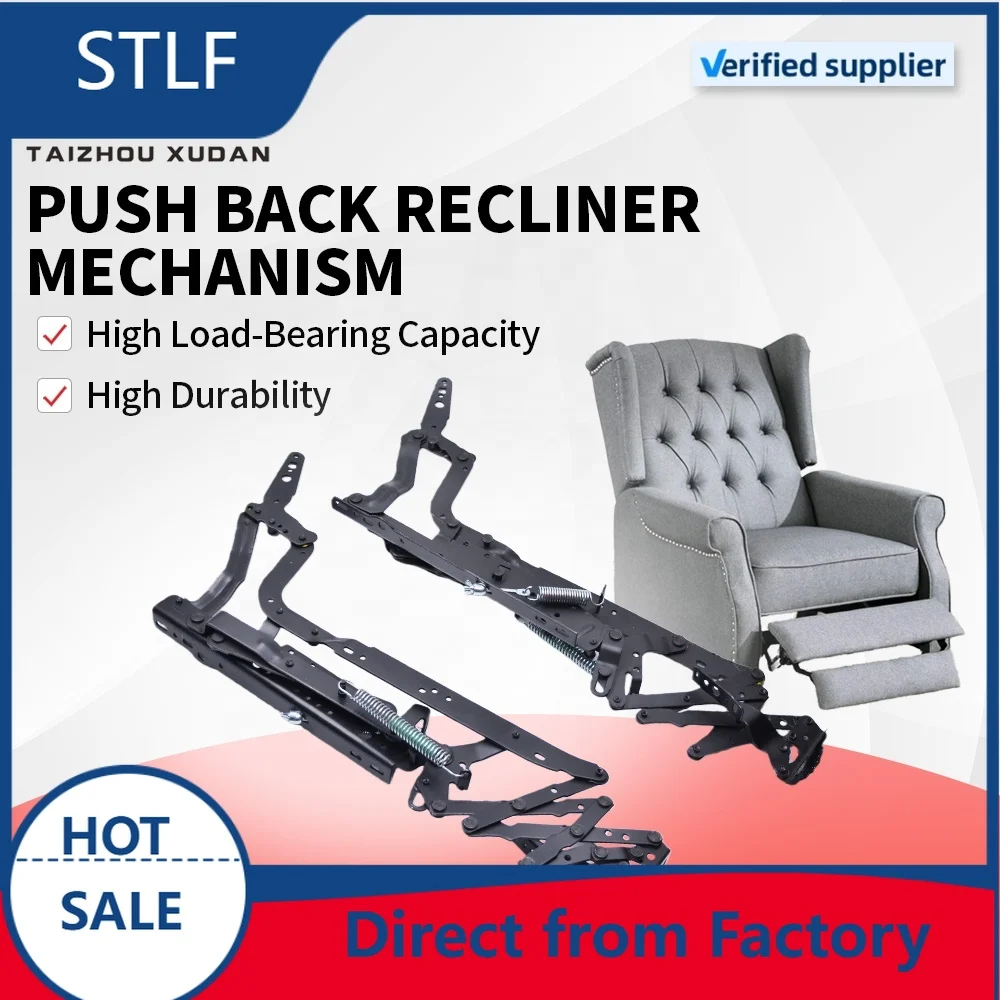 stlf  Recliner Sofa & Adult Iron Manual Recliner Chair Mechanism Simple Push-On Arm Frame Parts Easy to Use Herraje Impulso