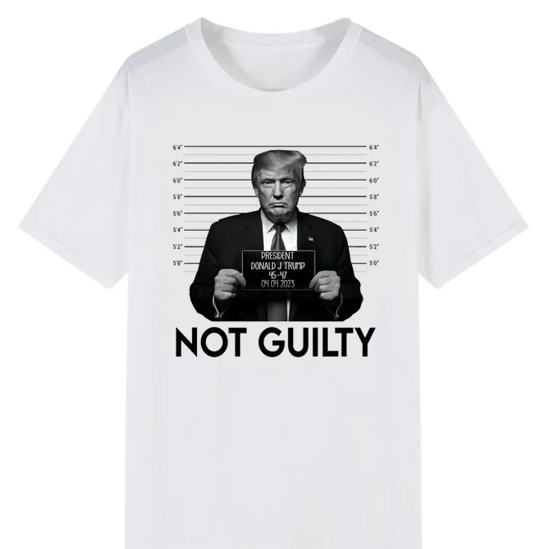 Classic Trump Republican 2024 Election Man T Shirt Classic Trump Not Guilty Unisex Printed T-shirt Patriotic Shirt Street Fashio