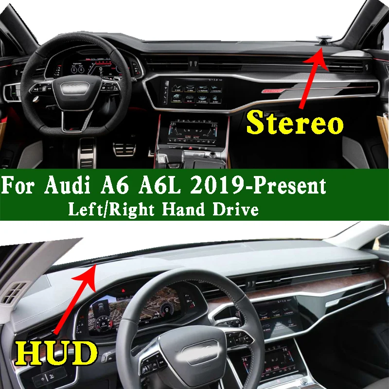 

For 2019-2024 Audi A6 A6L 488 C8 Car-Styling Dashmat Dashboard Cover Instrument Panel Protective Pad Dash Mat Proof Sun Shade