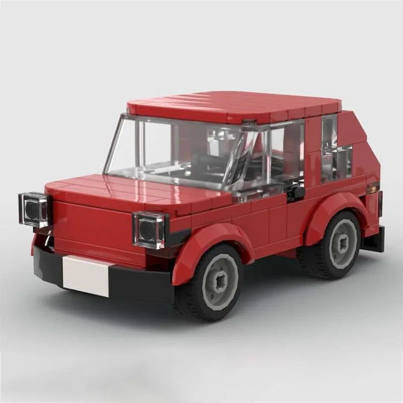 City Car Model MOC Building Bricks Urban Compact Cars Modular Technology Children Holiday Gifts Assemble Toys Suit