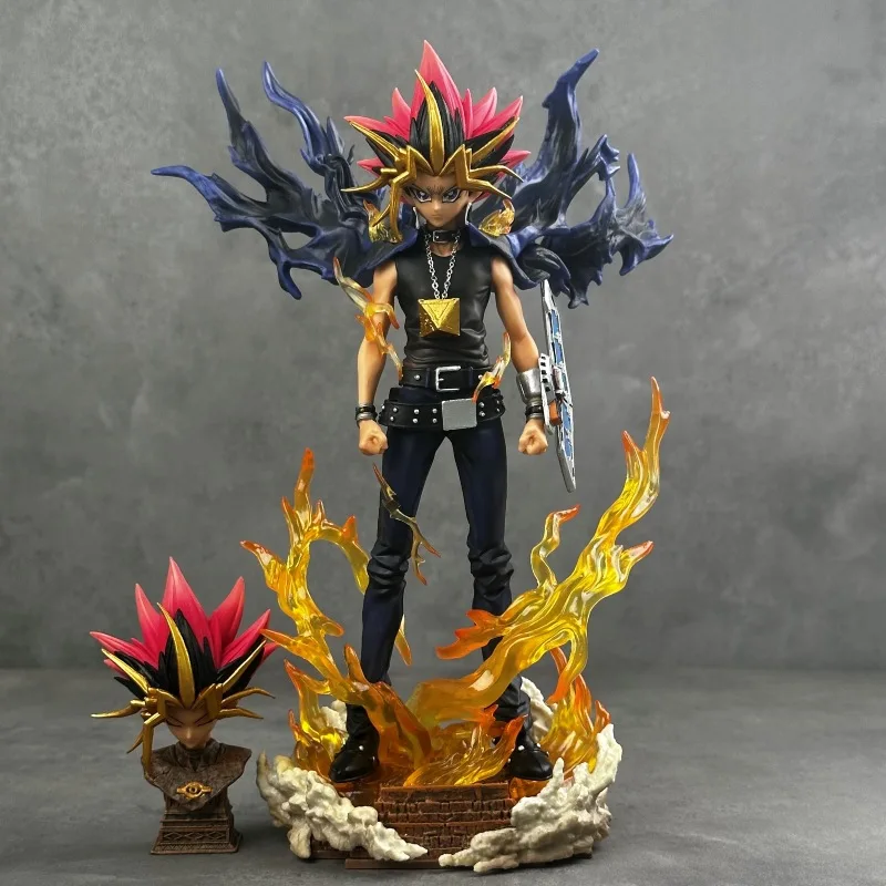 27cm Yugioh Figure Dark Game Action Figures Dimensional Yugi Muto Figurine Monster PVC Statue Collection Ornament Kids Toy Gifts