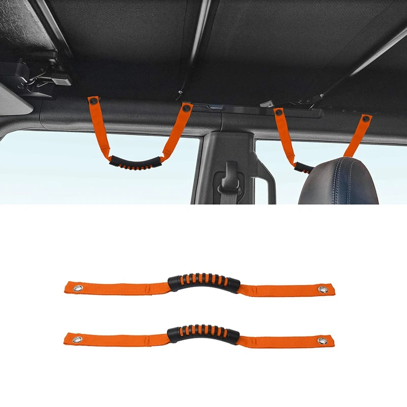 Roll Bar Grab Handles For Ford Bronco 2021 2022 Accessories Paracord Grip Handle, With Anti-Slip Design