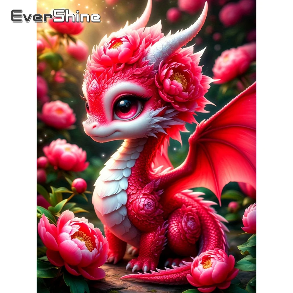 Evershine Full Drill Diamond Embroidery Dragon Picture Rhine