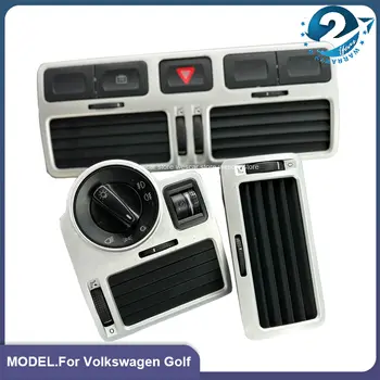 1組銀色空調出風口前儀表板中央控制台出風口,適用於福斯寶來、捷達、高爾夫MK4,零件號:1J1819703E、1J1819704E 10 最佳銷售 博拉通風口高爾夫mk4 - №7