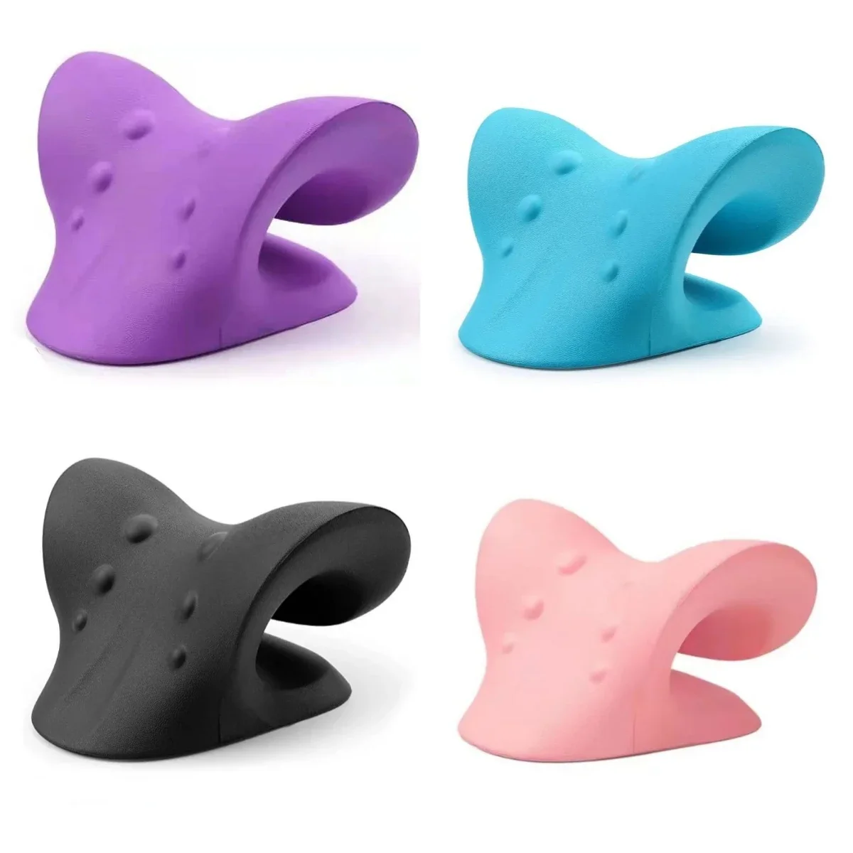 Neck and Shoulder Stretcher – Cervical Traction Pillow for Pain Relief and Cervical Spine Alignment
