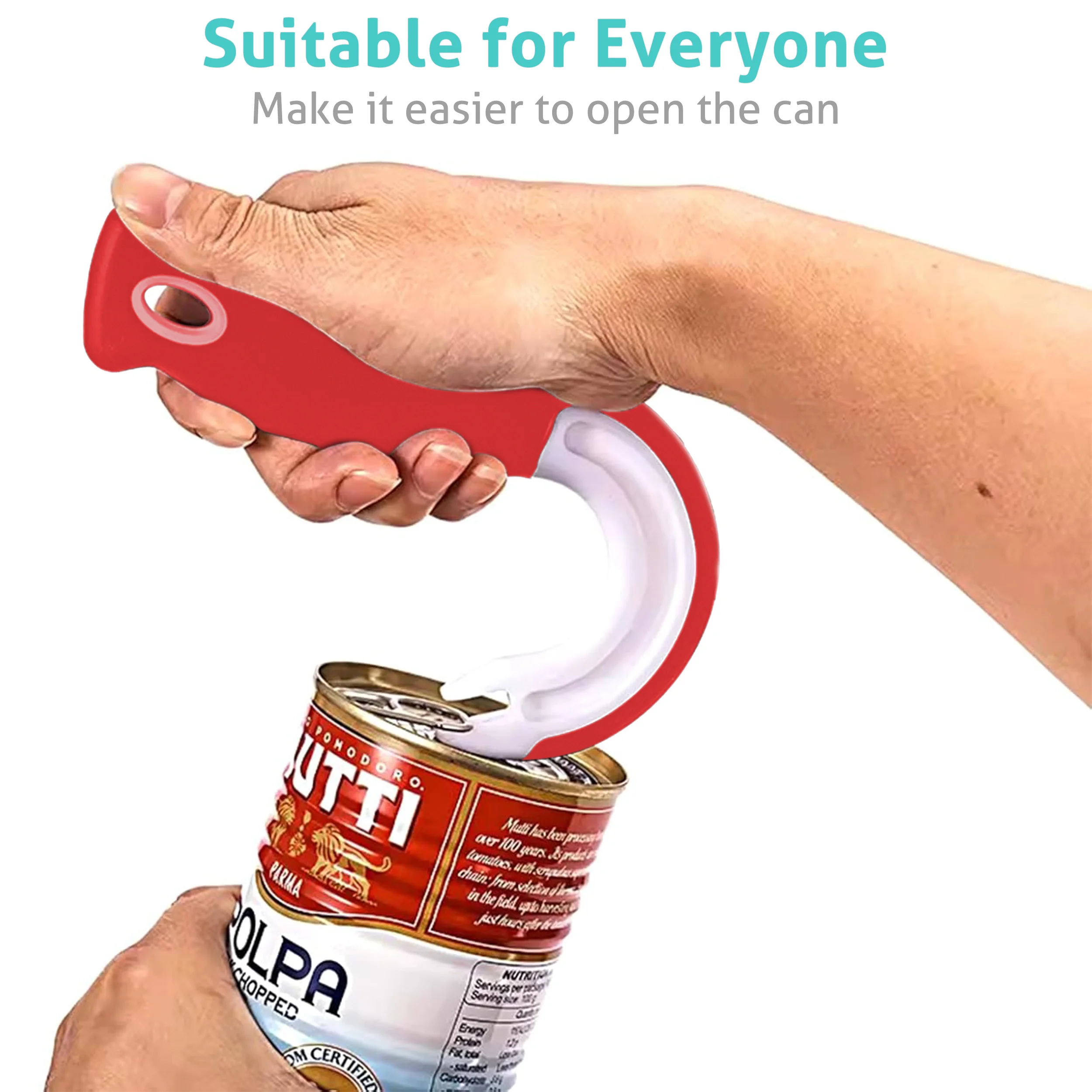 New Design Easy-Grip Hook Can Opener - Durable Plastic, Perfect for Home & Restaurant Use, Ideal Christmas Party Accessory