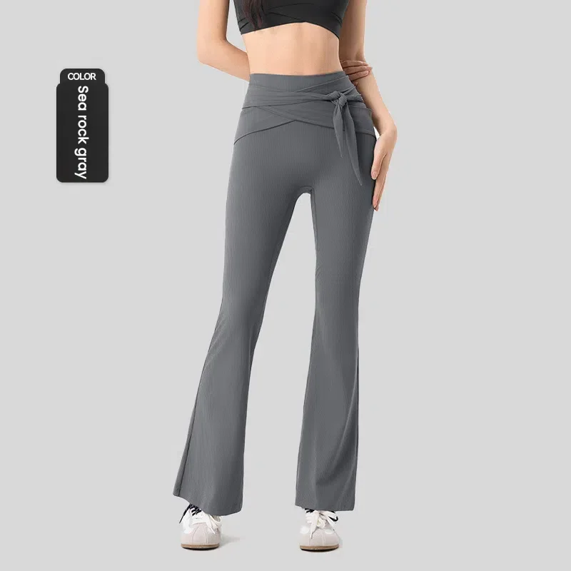 Women's High Waist Yoga Pants Flared Leggings Butt Lifting Stretchy Soft Wide Leg Fitness Exercise Trousers Lounge Wear