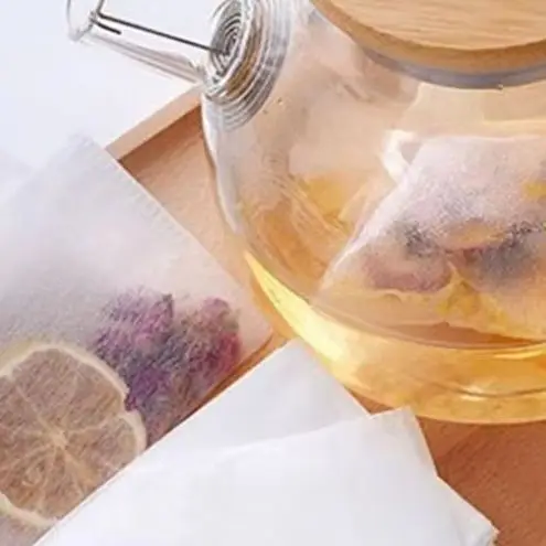 100Pcs Non-woven Disposable Empty Teabag Filter Herb Tea Infuser Strainer Supply