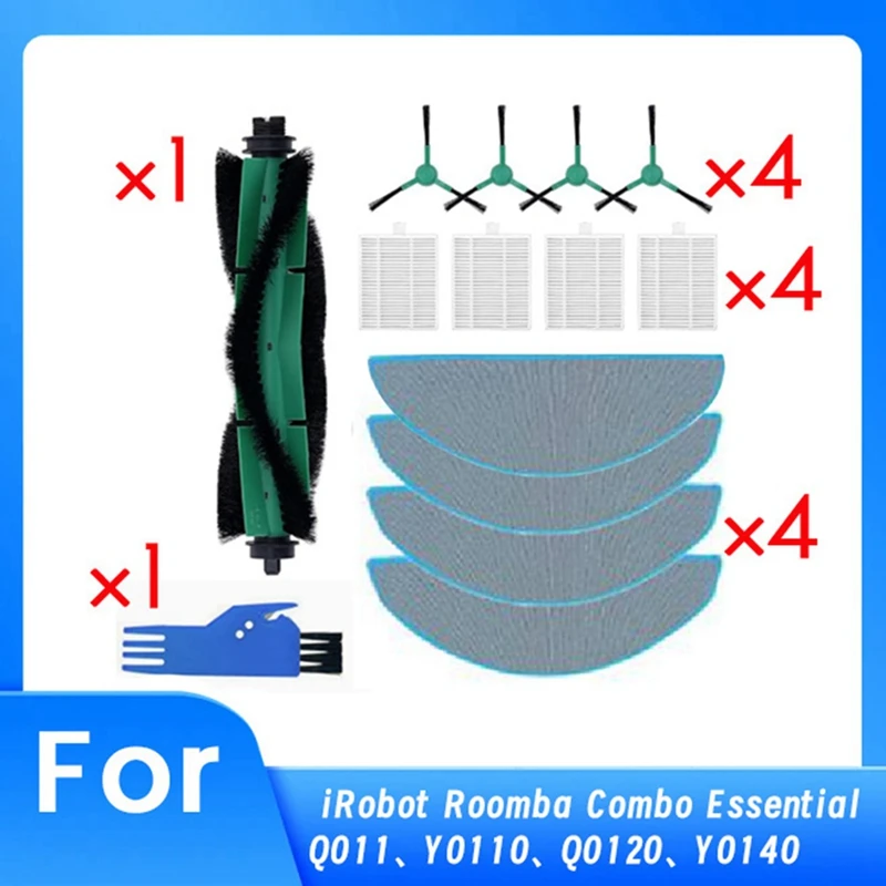 

B53C для Irobot Roomba Combo Essential Series Q011/Y0110/Q0120/Y0140, набор запасных частей для робота-пылесоса