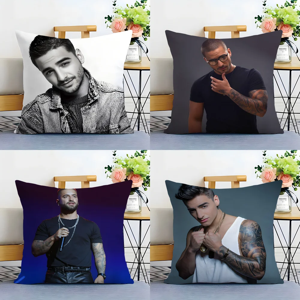 S-Singer M-Maluma Pillow Case Plush Fabric Soft  Pillowcase Double Sided Print Cushion Cover Household Gifts