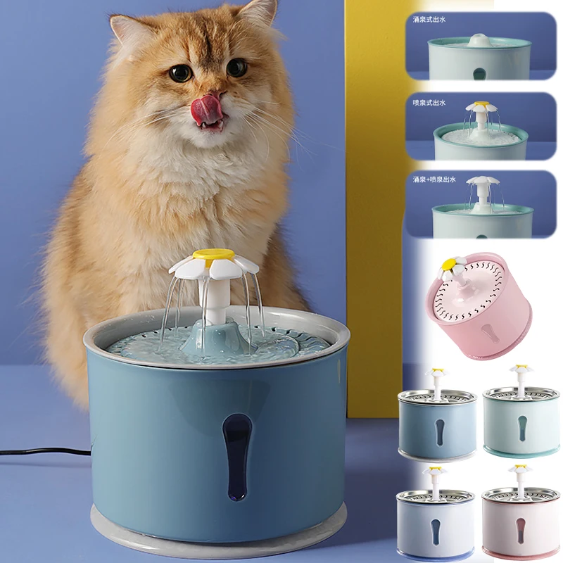 

2.4L Quiet Pet Cat Automatic Water Fountain Circulation Filtration Large Capacity USB for Cat Dog Fonte De Água Para Gato 자동 급식기