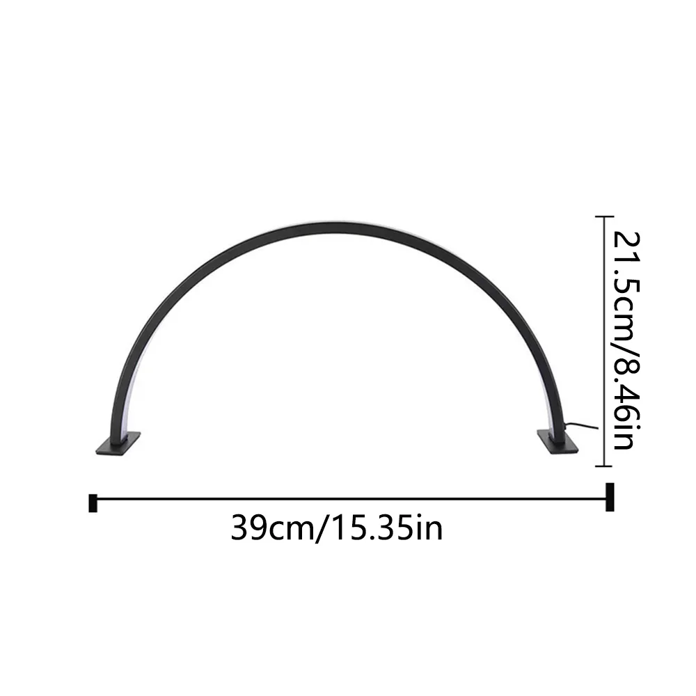 U-образная лампа для ногтей с регулируемой яркостью, 3 цвета света, освещение на 180 градусов, светодиодная дуговая заполняющая лампа для ногтей, регулируемая защита глаз